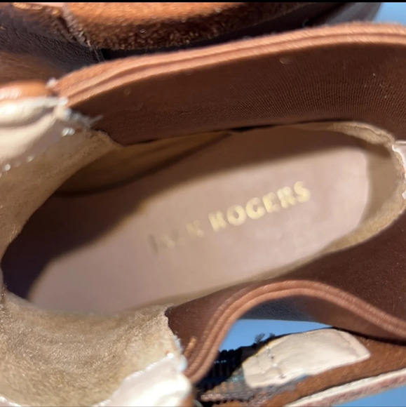 Jack Rogers Leather Ankle Booties Slip On with Buckle.Size 5 - Picture 4 of 6